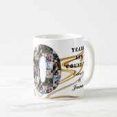 Foto collage cadeaus ter gelegenheid van 40 jaar v koffiemok (Voorkant rechts)