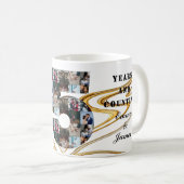 Foto collage cadeaus ter gelegenheid van 75-jarig  koffiemok (Voorkant rechts)