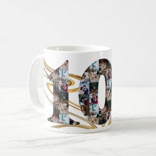 Foto collage cadeaus ter gelegenheid van de 10-jar koffiemok