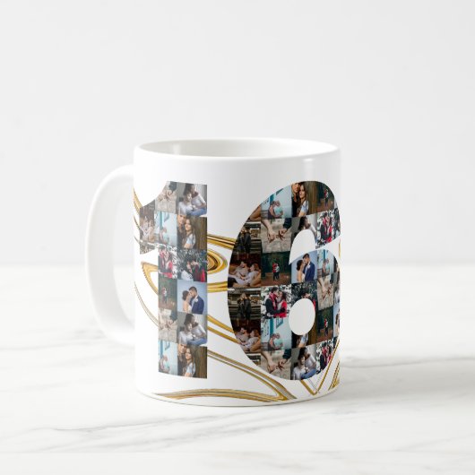 Foto collage cadeaus ter gelegenheid van de 16-jar koffiemok (Voorkant links)