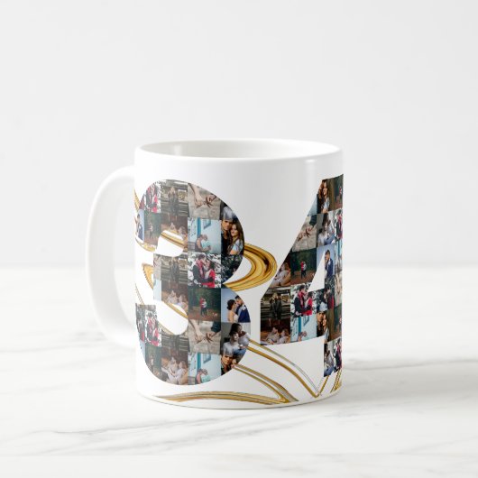 Foto collage cadeaus ter gelegenheid van het 34-ja koffiemok (Voorkant links)