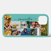 Foto Collage Calligrafie Monogram Naam Script Hoes (Achterkant (horizontaal))