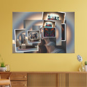 Foto collage canvas afdruk (Insitu (Woonkamer))