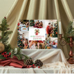 Foto Collage Christmas Angel Fancy Typografie Kaart<br><div class="desc">Dit aanpasbare kerst wenskaart is ideaal voor het toevoegen van een persoonlijke touch aan uw vakantie wensen. Met zes fotoslots die je kunt vullen met je eigen gekoesterde herinneringen, wordt het geaccentueerd met een feestelijke kerstengel in rood en groen en stijlvolle typografie met de tekst 'Vrolijk kerstfeest'. Pas de kaart...</div>