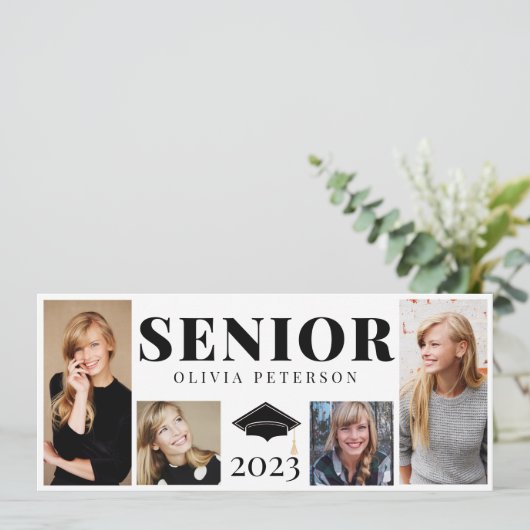 Foto Collage Class of 2023 Senior Aankondiging (Staand voorkant)