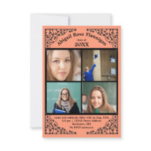 Foto Collage Coral Lace - 3x5 Afstudeerder Aankond