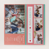 Foto collage creëer je eigen familieliefde bericht legpuzzel (Horizontaal)
