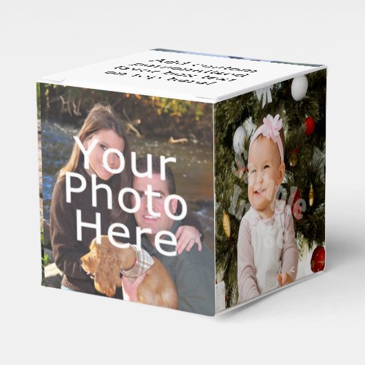 Foto Collage Custom Digital-Afbeelding Bedankdoosjes (Voorkant Zijde)