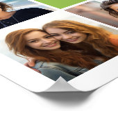 Foto Collage Custom Monogram - Lime Green Poster (Hoek)