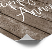 Foto Collage Custom Wood 5th Weddenschap Jubileum Poster (Hoek)