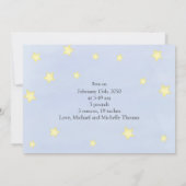 Foto Collage Cute Simple Whimsical Stars Newborn Aankondiging (Achterkant)