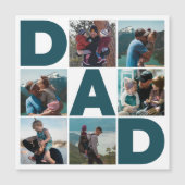 Foto Collage Dad Magnetic Kaart (Voorkant)