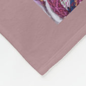 Foto-collage-deken voor overgrootmoeder mauve fleece deken (Hoek)