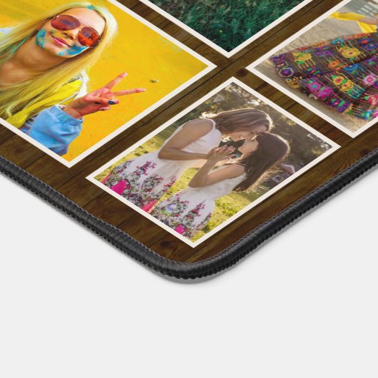 Foto Collage DK rustiek hout gepersonaliseerd 25 f Bureaumat (Hoek)