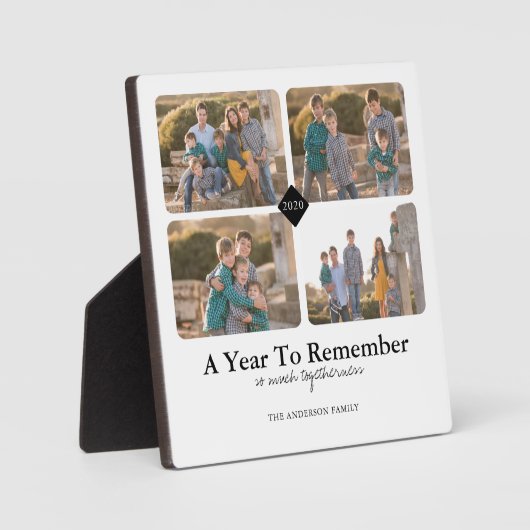Foto collage een jaar om 2020 te onthouden fotoplaat (Voorkant)