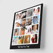 Foto-Collage een van de meest gepersonaliseerde so Vierkante Klok (Hoek)