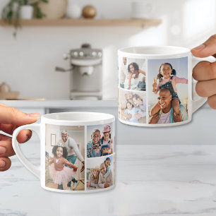 Foto Collage Eenvoudig Elegante Afbeelding Espresso Kop