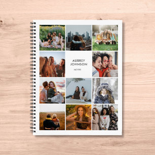 Foto Collage Eenvoudig Modern Wit Notitieboek
