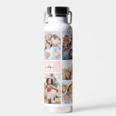 Foto Collage Eenvoudig Monogram Afbeelding Waterfles (Voorkant)