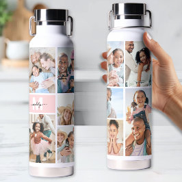 Foto Collage Eenvoudig Monogram Afbeelding Waterfles