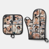 Foto Collage Eenvoudige Afbeelding Ovenwant & Pannenlap Set (Voorkant)