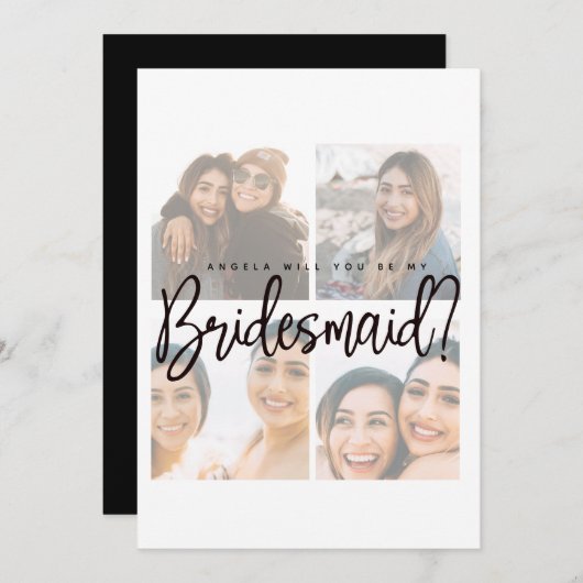 Foto collage faded bridal proposal Kaart (Voorkant / Achterkant)