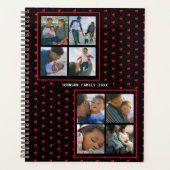 Foto Collage Familie Gepersonaliseerd Rode Hart &  Planner (Voorkant)