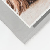 Foto Collage Familie Naam Gray Fleece Deken (Hoek)