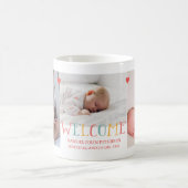 Foto collage familie welkom pasgeboren baby koffiemok (Center)