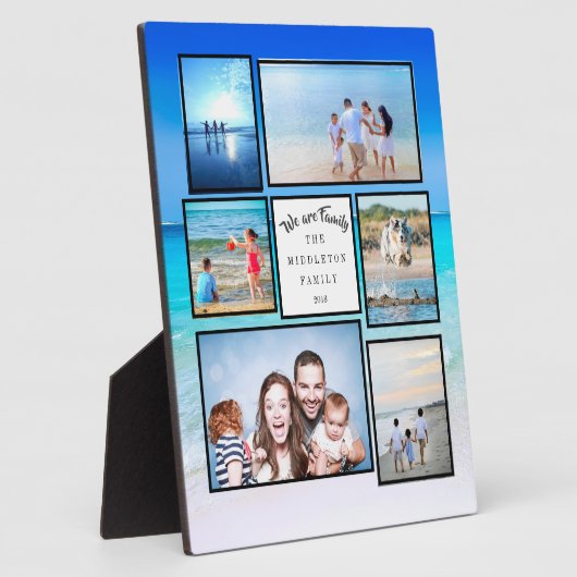 Foto Collage Family Beachside We zijn familie Fotoplaat (Zijkant)