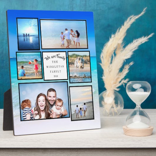 Foto Collage Family Beachside We zijn familie Fotoplaat (Zijkant)