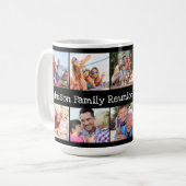 Foto Collage Family Reunion Persoonlijk Zwart Koffiemok (Voorkant links)