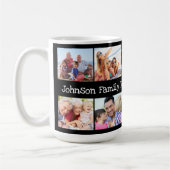 Foto Collage Family Reunion Persoonlijk Zwart Koffiemok (Links)