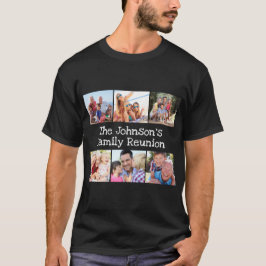 Foto Collage Family Reunion Persoonlijk Zwart T-shirt