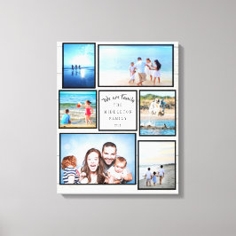 Foto Collage Family Rustic We zijn familie Canvas Afdruk