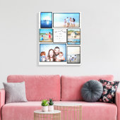 Foto Collage Family Rustic We zijn familie Canvas Afdruk (Insitu (Woonkamer))