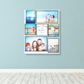 Foto Collage Family Rustic We zijn familie Canvas Afdruk (Insitu (Houten vloer))