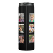 Foto Collage Family Script Black en White Therma Thermosbeker (Achterkant)