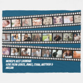 Foto Collage Film Strip - Aangepast, op maat Fleece Deken (Voorkant (Horizontaal))