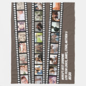 Foto Collage Film Strip - Aangepast, op maat Fleece Deken (Voorkant)
