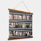 Foto Collage Film Strip - Aangepast, op maat Hangend Wandkleed (Gebogen)