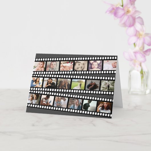 Foto Collage Film Strip - Aangepast, op maat Kaart (Orchidee)