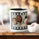 Foto Collage Film Strip - Aangepast, op maat Tweekleurige Koffiemok<br><div class="desc">Fotocollage Film Strip Gepersonaliseerde DIY Custom mokken van Ricaso .. ideaal voor souvenir cadeau ideeën .. voeg je eigen twee foto's</div>