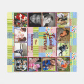 Foto Collage Fleece Blanket - Light Patchwork (Voorkant (Horizontaal))