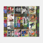 Foto Collage Fleece Blanket - Patchwork Pattern Deken (Voorkant (Horizontaal))