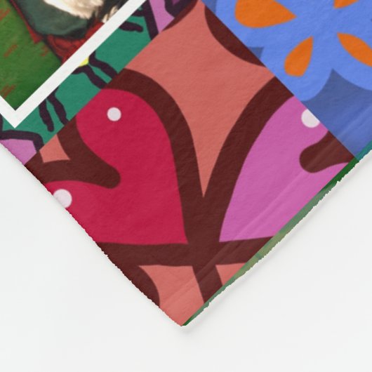 Foto Collage Fleece Blanket - Patchwork Pattern Deken (Hoek)