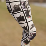 Foto Collage Framed Pet Afbeelding Leggings<br><div class="desc">Upload 12 foto's van je geliefde zwarte kat (of een ander huisdier) naar deze foto-leggings. Elk is in een vierkant retrostijl wit afbeelding lijst. Ik heb een zwarte achtergrond toegevoegd,  maar je kunt het gemakkelijk veranderen.</div>