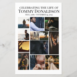 Foto Collage Funeral Flyer