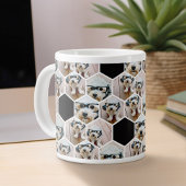 Foto Collage - funky hexagon patroon Grote Koffiekop
