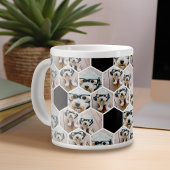 Foto Collage - funky hexagon patroon Grote Koffiekop